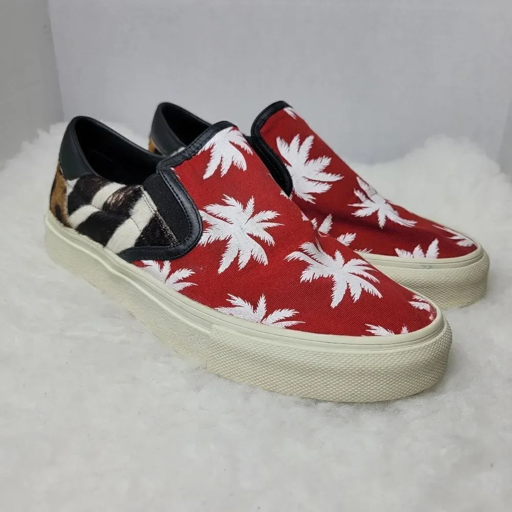 Amiri Slip On Palm Patchwork Mens  Sneakers Shoes Size 6 US 39 EUR